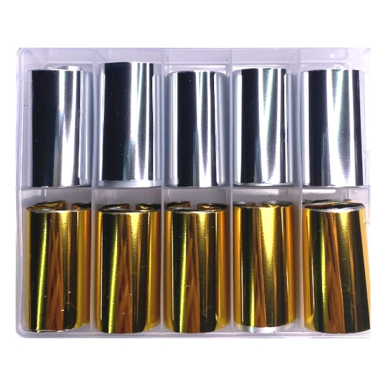 Folii de Transfer Gold Silver - Set 10 Bucati