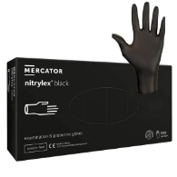 MERCATOR MEDICAL - Manusi profesionale din nitril - Negru - S